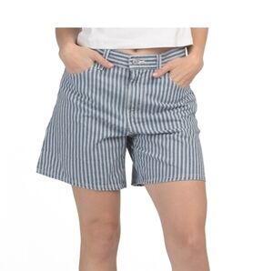 💙🔹️Levi's 🔹️Blue and White High shaggy Mischa Striped Women's Shorts